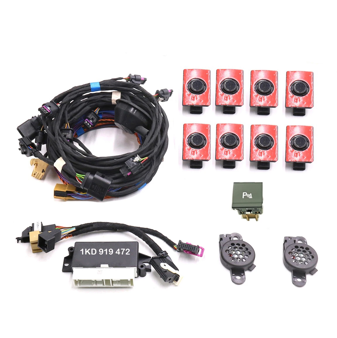 For Polo PQ46 Upgrade Old PDC Module To 1KD / RNS to MIB Park Pilot Front and Rear 8 Sensor 8K PDC OPS