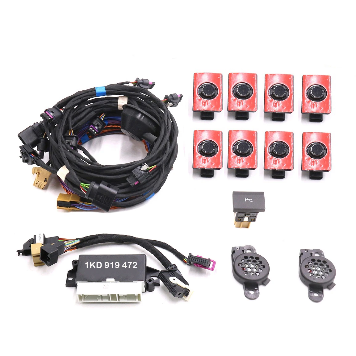 For Polo 6R Upgrade Old PDC Module To 1KD / RNS to MIB Park Pilot Front and Rear 8 Sensor 8K PDC OPS