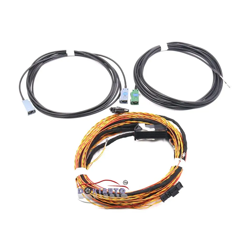 FOR AUDI A4 A5 A6 A7 Q5 Q7 Touareg 7P6 High Line Rear View Camera RVC Guidance Line Install harness Wire Cable