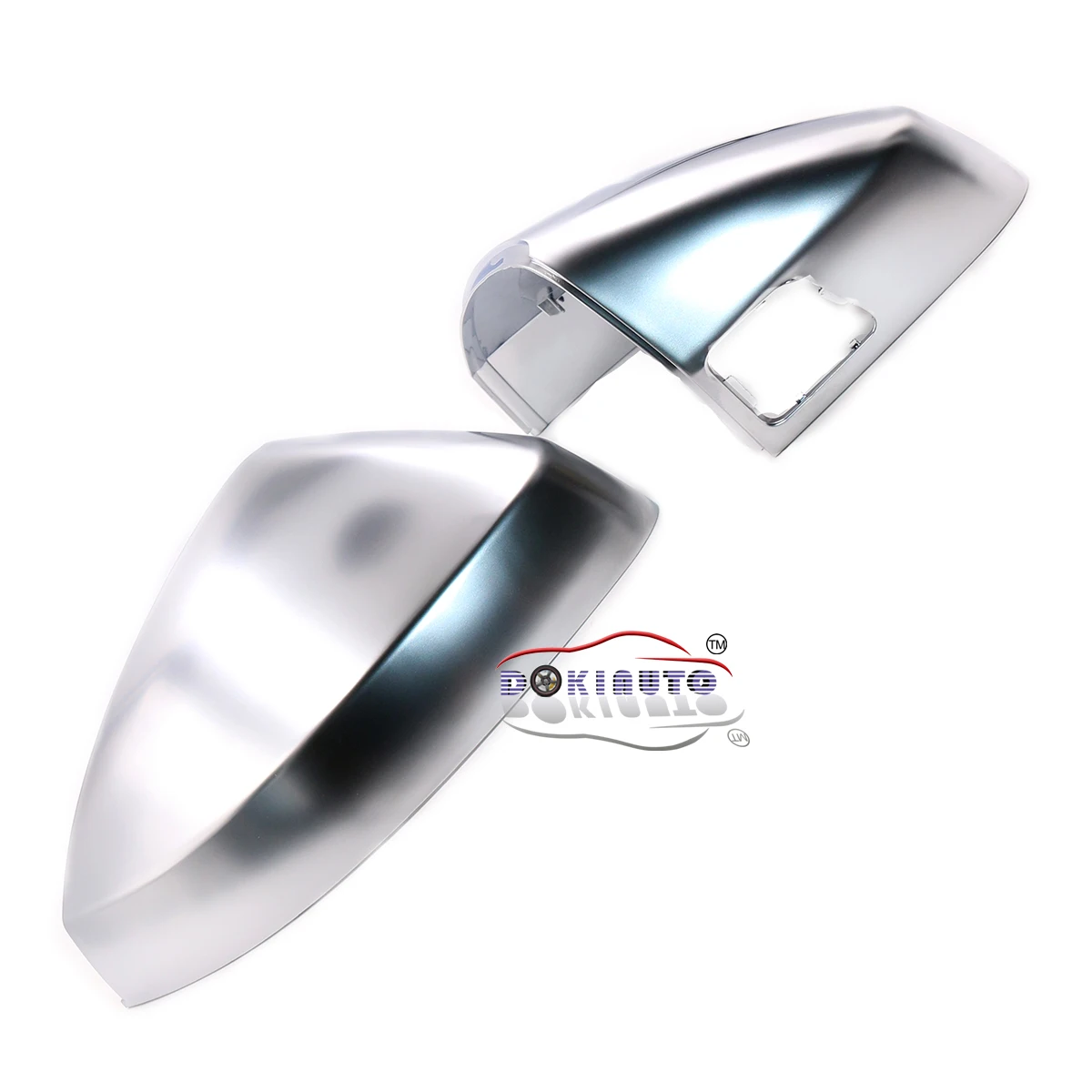 Within Side Assit Matt Silver chrome aluminum Satin finish mirror case rear view mirror cover shell For Audi A3 S3 8V