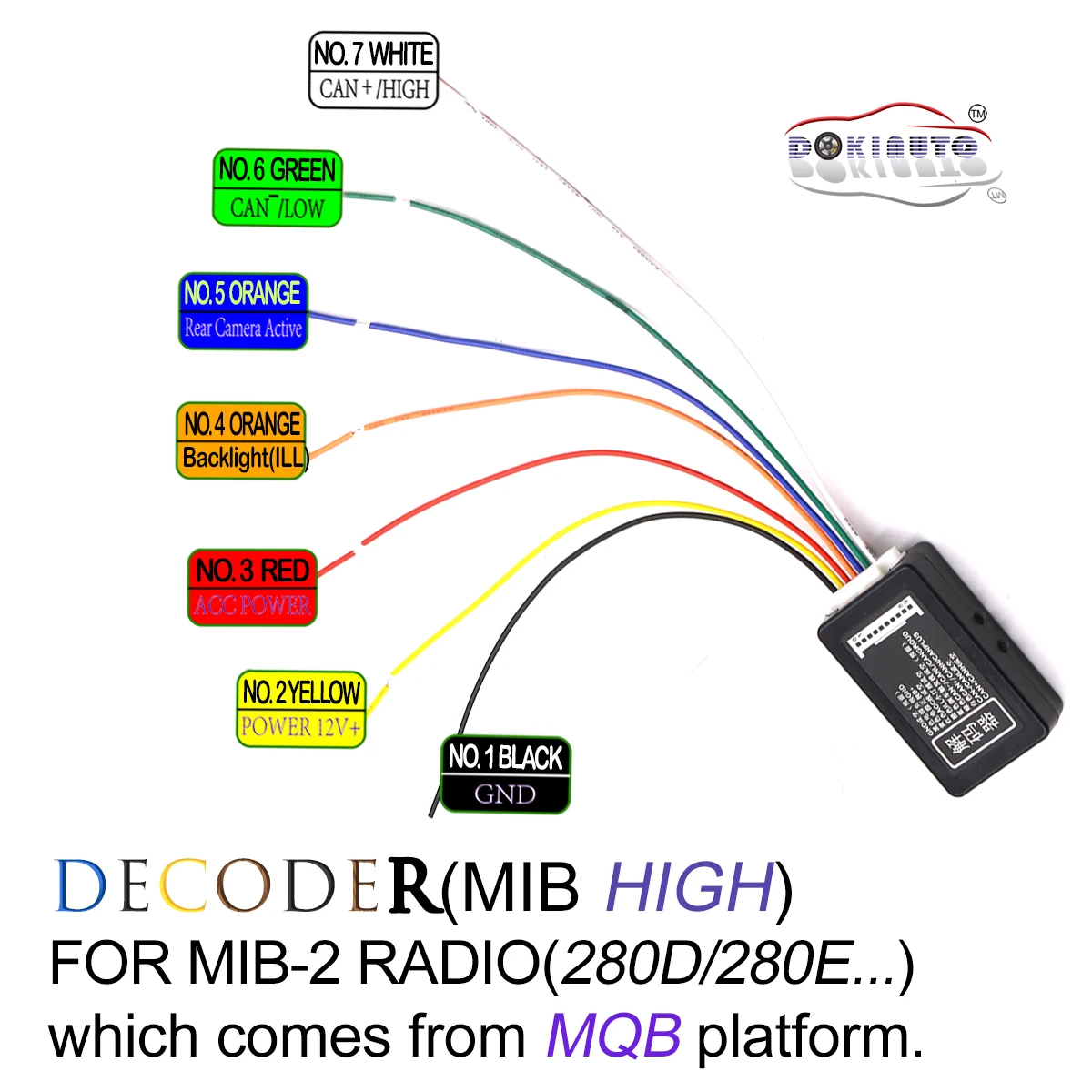 MIB High Decoder Of 5GG035280D/E Canbus Gateway Emulator Simulator For MQB Platform