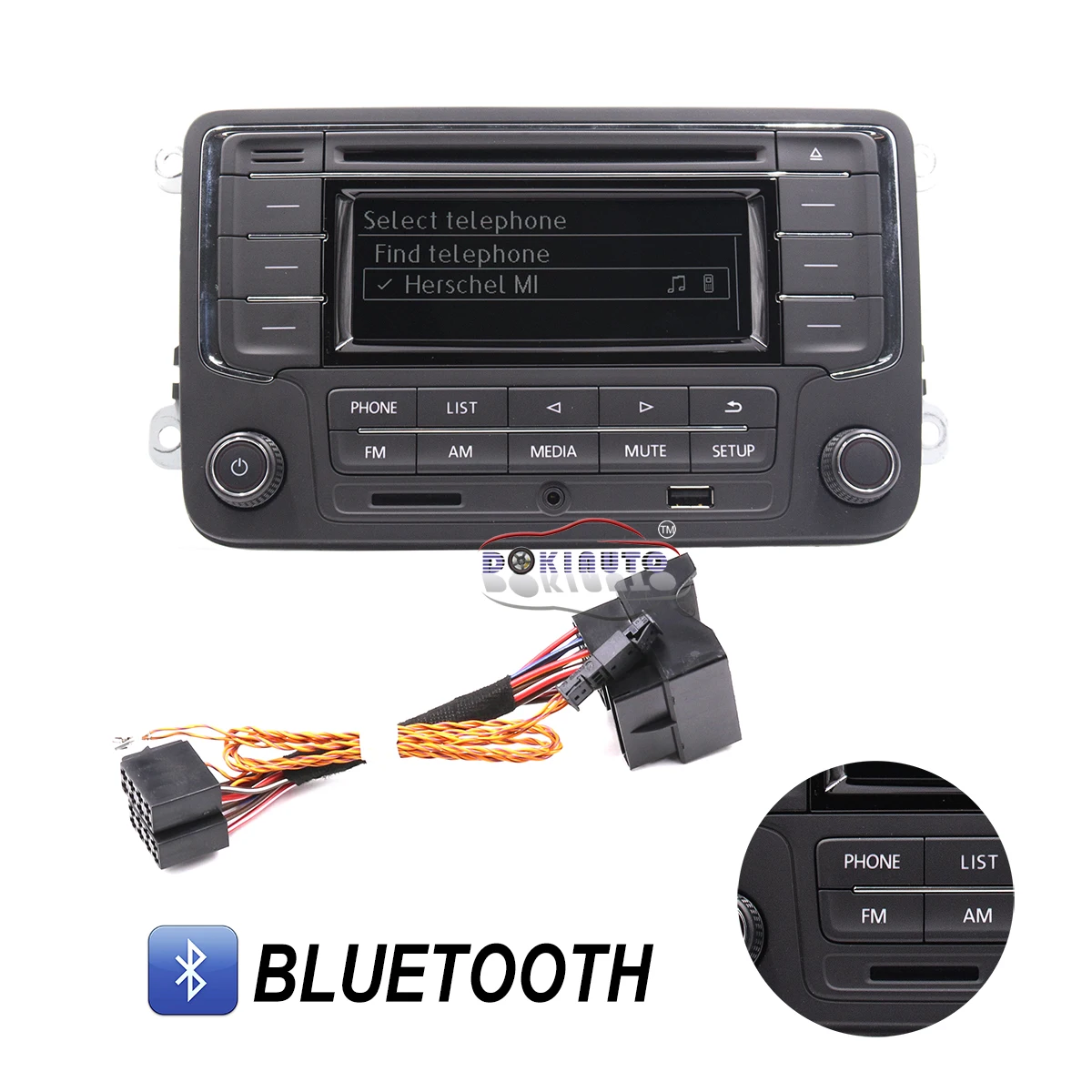 FOR Golf 5 6 Jetta Mk5 MK6 Passat B6 CC B7 RCN210 Plus Bluetooth-compatible MP3 USB Player CD MP3 Radio 56D035185E