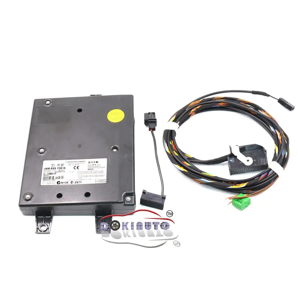 9W2 Bluetooth-compatible Module &amp; Normal Harness With Microphone 1K8 035 730 D For VW Golf MK6 Jetta MK5 Fit RCD510