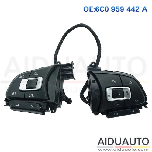 Steering Wheel Control Button Pair For Polo 2015 Sharan 2016 Je-tta MKVI 15-16 6C0 959 442 A