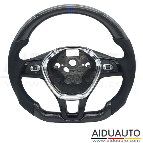 Multi-functional flat-bottom custom steering wheel For VW GOLF MK7