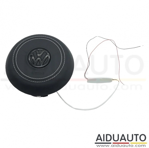 LED Steering wheel airbag cover multifunction Corrigan's line steering wheel For VW Golf MK7 Dermal white thread