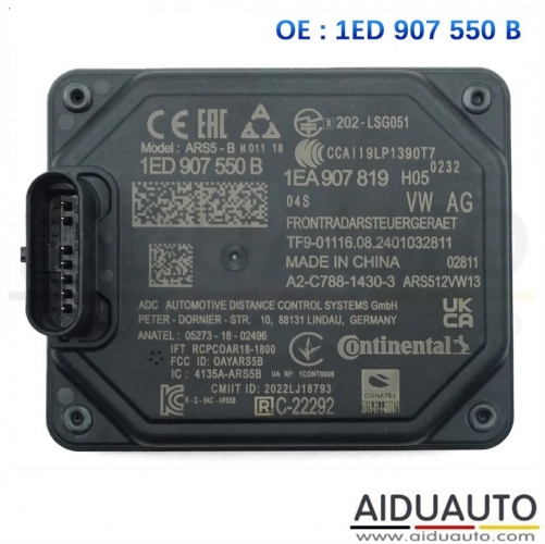 ACC Adaptive Cruise Control Sensor Distance Radar Sensor For VW ID.3 ID.4 ID.7 Audi Q4 E-tron Audi Q5 e-tron 1ED 907 550 B 1ED 907 550 E