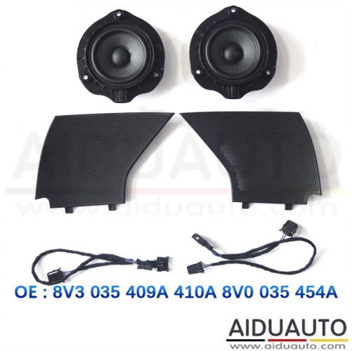 For Audi A3 8V Door Mid-range Speaker with Harness 8V3 035 409A 410A 8V0 035 454A