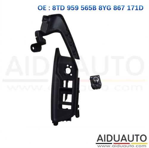 For Audi A3 8Y Electric Folding Mirror Switch frame + adjustment knob 8TD 959 565B 8YG 867 171D