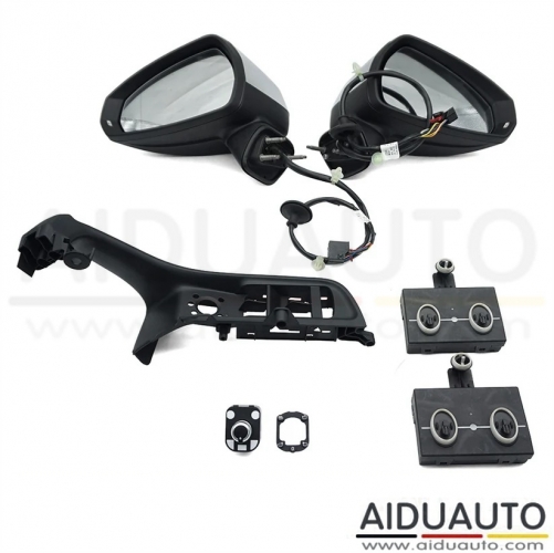 For Audi A3 8V 2019 Auto Folding Electric Folding Rearview Mirror White Cover