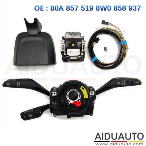 For Audi Q5 FY Lane Assist Front Camera Lane Departure Warning System Camera Kit with ACC Stalk Switch 80A 857 519 8W0 858 937
