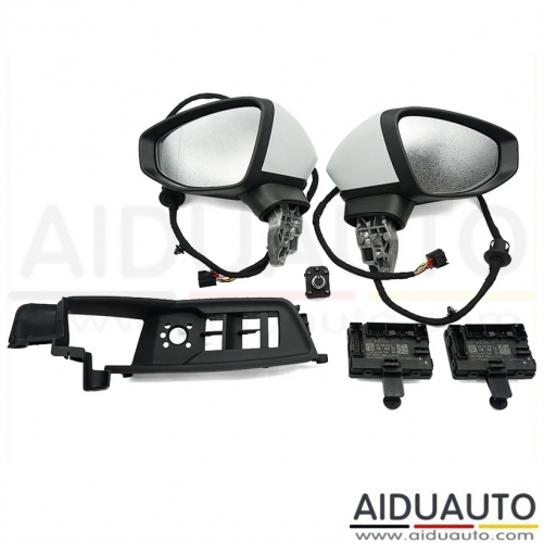 For Audi A3 8Y 2020 Auto Folding Electric Folding Rearview Mirror White Cover