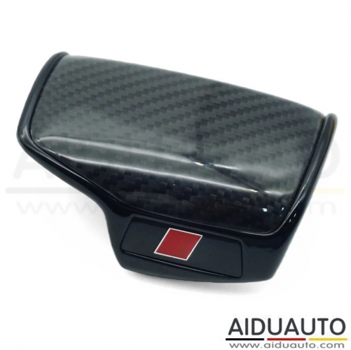 For Audi Q7 Carbon Fiber Style Gear Shift Knob Head Cover Trim With S Logo