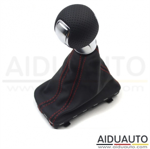 For Audi Q3 F3 A3 S3 RS3 Gear Shift Knob Shift Lever Handle Handball with PU Leather Cover Red Line