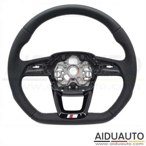 For Audi Q3 F3 perforated leather flat bottomed steering wheel