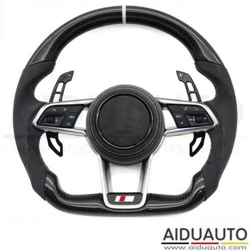 For Audi R8 Square Style Carbon Steering Wheel