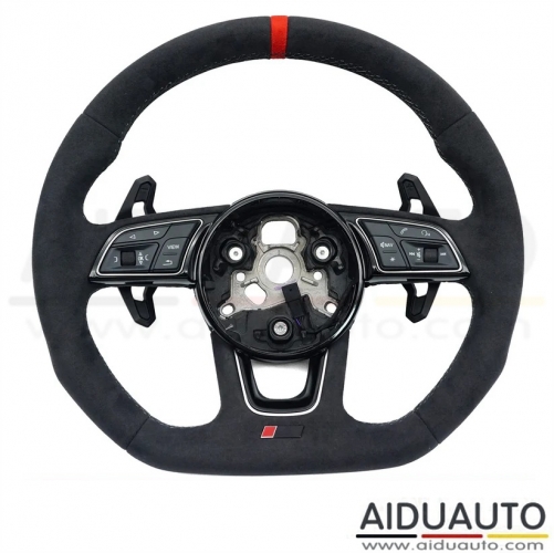 For Audi A4 S4 A5 S5 B9 A4 S4 A5 S5 B9 Upgrade Carbon Fiber Steering Wheel With Paddle Shifters Carbon Fiber Wheel