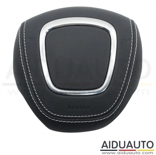 Steering wheel airbag cover multifunction steering wheel For Audi A6 C6 white line