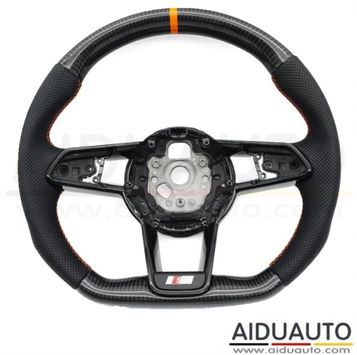 Real Carbon Fiber Alcantara Steering Wheel For Audi R8 TTS TT RS MK3 High Quality Custom Style