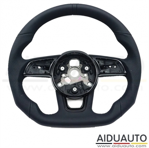 For Audi RS3 RS4 RS5 A3 A4 B9 A5 S3 S4 S5 2017-2021 Fully Perforated Leather Steering Wheel