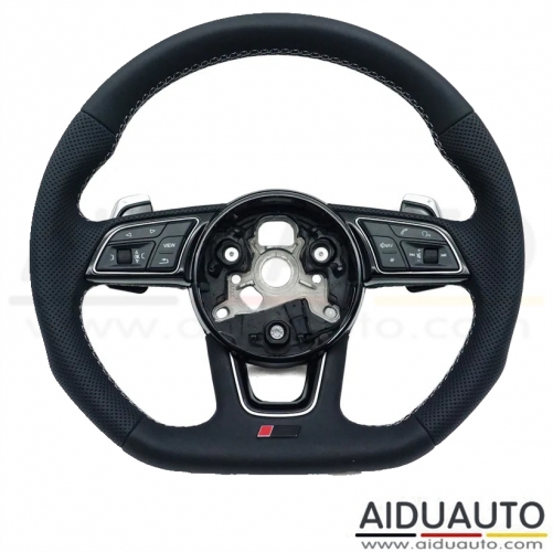 Leather blackened steering wheel with shift paddle suitable for Audi A4 B9 multifunctional steering wheel assembly