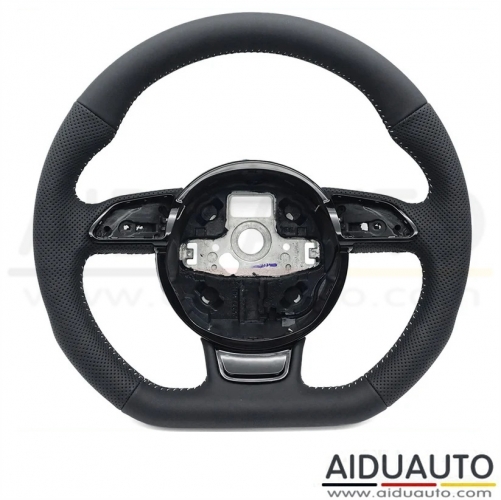For Audi A4 B8 Semi-perforated leather steering wheel Automotive and spare parts steering system steering wheel and accessories