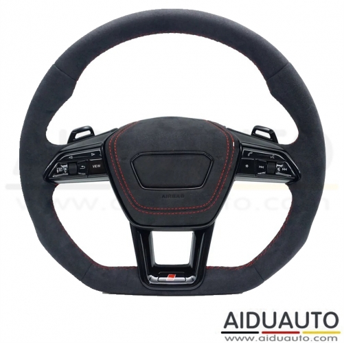 Steering Wheel for Audi A6 C8 Steering Wheel With heating function - red line