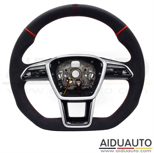 For Audi ABT logo A6 C7 C8 A7 A8 S6 S7 S8 RS6 RS7 RS8 Contain button paddle multi-functions and heating punch steering wheel