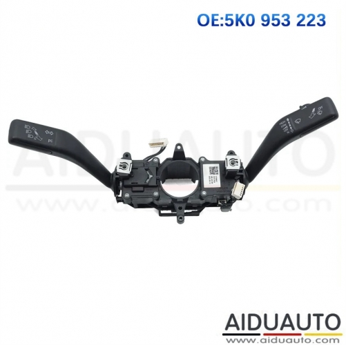 5K0 953 223 Combination Turn Signal Wiper Switch Cruise Control System Stalk Switch Control Handle Switch 5K0953223 for Audi A1 Q3 Jetta Golf Superb
