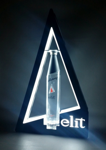 LED Lighted Acrylic Elit Vodka Bottle Glorifier Display VIP Presenter Service Tray - glowdisplay.com
