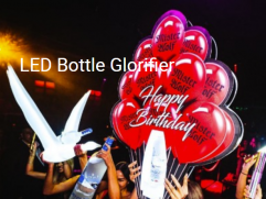 LED Circle Infinity Hennessy Bottle Presenter Neon Vodka Glorifier Display Stand Wine Rack Holder