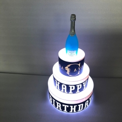 Happy Birthday LED Cake Bottle Glorifier Presenter for Nightclub Lounge Bar