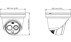 DS-2TD1217-2/PA Thermal & Optical Network Turret Camera