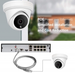 Anpviz 8 Channel 8MP Camera Security NVR System, 8CH 4K H.265 NVR with 4pcs 4K Turret Outdoor IP POE Cameras Home Security System with Audio, Weatherproof, 98ft Night Vision with 2TB HDD