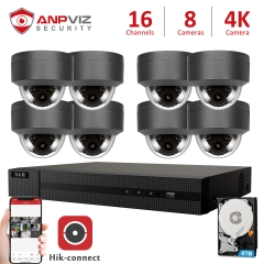 Anpviz 16CH NVR 8Pcs 4K 8MP POE IP Cameras NVR Kit Outdoor Security System Audio H.265 Motion Detection IR 30m Onvif P2P View