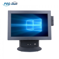 POS Touch Screen Double Display All In One Point Of Sale Terminal with MSR,POS Machine C568P