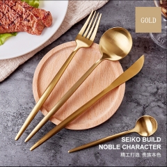 Top quality flatware cutlery stainless steel dinnerware sets rose gold cutlery for wedding hire