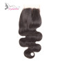Wholesale 4*4 Body Wave Virgin Brazilian Hair Lace Closure