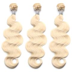 10A Wholesale Russian Platinum Blonde #613 Body Wave Hair Bundles