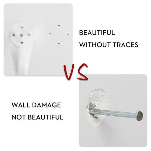 NIERBO Traceless Nail Wall Picture Hook Plastic Invisible Hardwall Drywall  Picture Hanging Kit,Screen Accessories