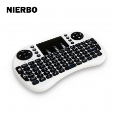White Mini Wireless Keyboard Mouse Touchpad for Computer Projector USB