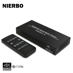 HDMI Swithcer 4X1, NIERBO HDMI Quad Multi-Viewer HDMI Switcher 1080p HDMI Splitter Seamless IR Control EU 3D Support 5 Modes for PS3/PC/STB/DVD