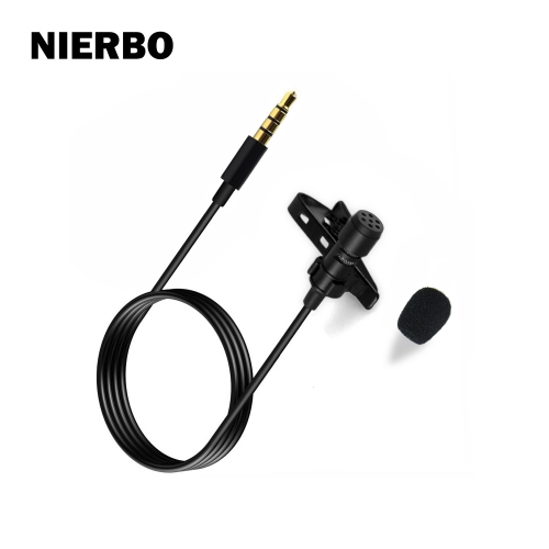 NIERBO lapel microphone for Youtube, business, meeting suitable for IPhone/IPad/Android/PC music recording, recording, interview and chat