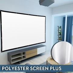 NIERBO Basic Series Wrinkle Free Projector Screen 100-120 Inches Projection Movies Screen Polyester Material Gain 1.3 for Indoor and Outdoor Use