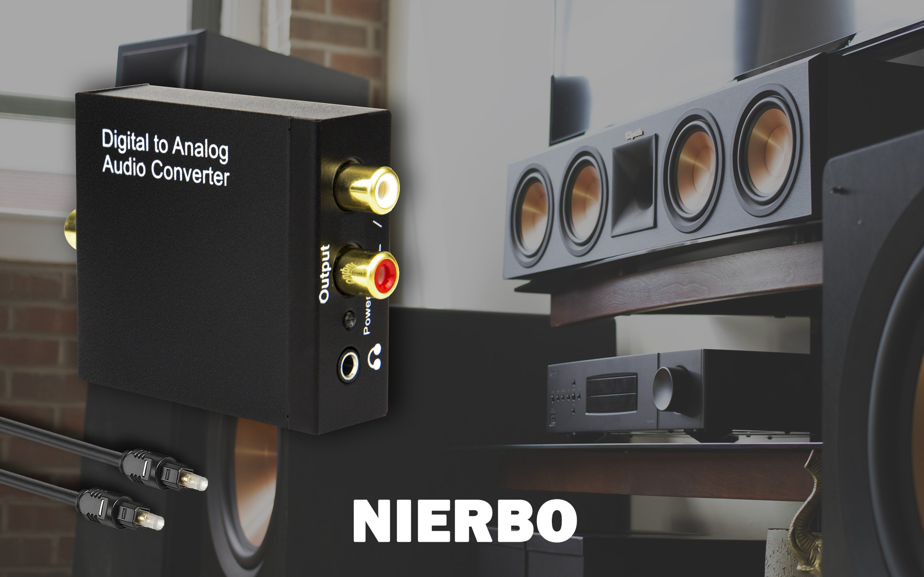 NIERBO Bluetooth 5.0 Transmitter Receiver, 3.5mm Wireless