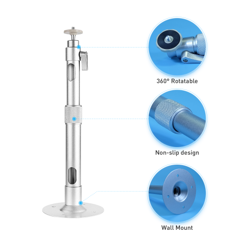 Mini Projector Ceiling Mount - 5KG Load Capacity 360° Rotation Wall/Ceiling Bracket (Black)