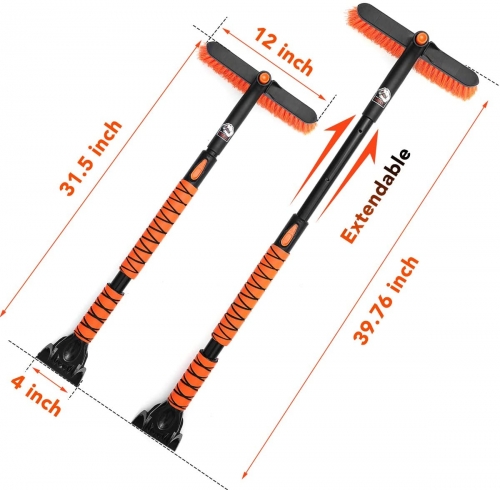 Snow MOOver 39 Extendable Snow Foam Brush and Ice Scraper with