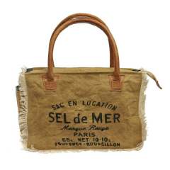 Sel De Mer Tote Upcycled Canvas Hand Bag Upcycled Canvas Hand Bag Tote Bag Radiant Upcycled Canvas