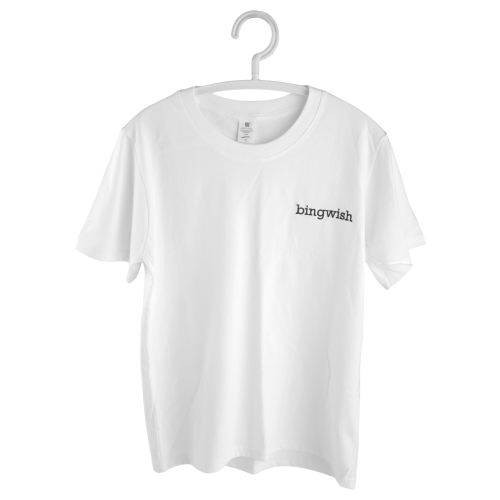 Bingwish Cutton T-Shirt Custom Embroidered Embossing Services, Namely, Embossing Words, Designs or Images on Clothing
