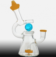 New Arriva The heart of the blue beaker base water pipes Modelling of microscope Glass Water pipe bong